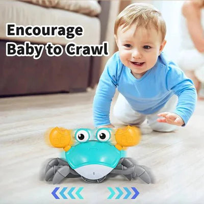 Sensor Activated Rechargeable  Crawling Musical Crab Toy