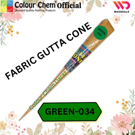 1Pc Colour Chem Fabric Gutta Cone – Premium Outliner for Textile Art on Silk, Cotton, Organza, All Fabrics & More waodeals
