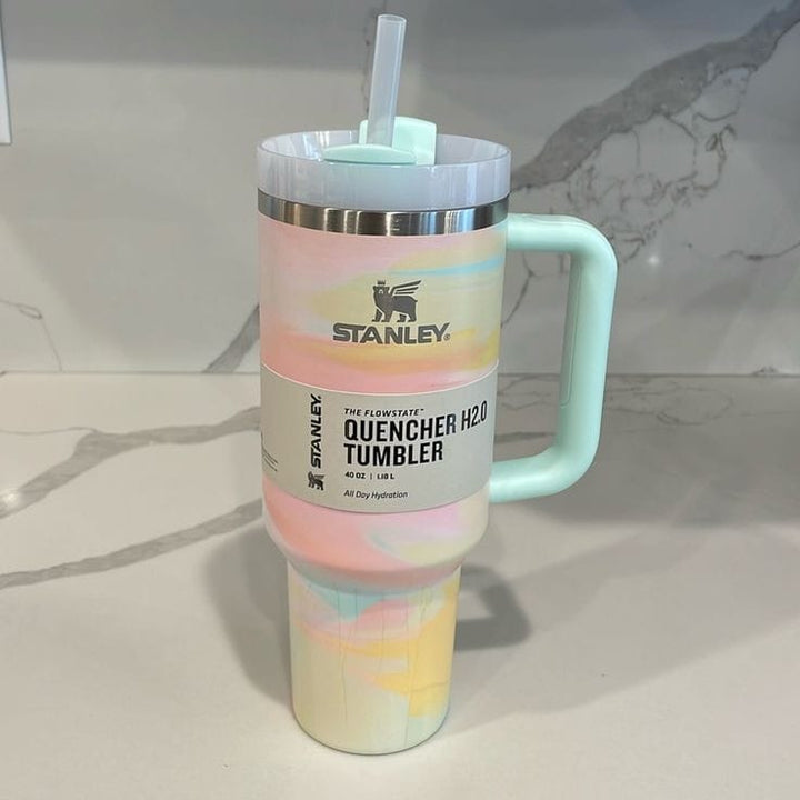 Stanley 40oz Quencher H2.0 Flowstate Insulated Tumbler with Handle & Straw Stainless Steel Travel Mug Hot & Cold waodeals