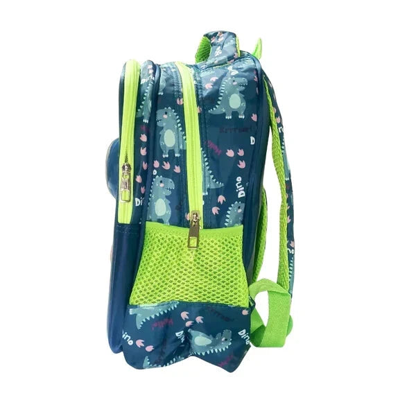 🦖 13-Inch 3D “Rock Star Dino” School Bag for Boys | Cool Spacious Backpack ✨ waodeals