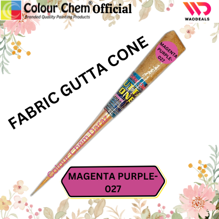 1Pc Colour Chem Fabric Gutta Cone – Premium Outliner for Textile Art on Silk, Cotton, Organza, All Fabrics & More waodeals