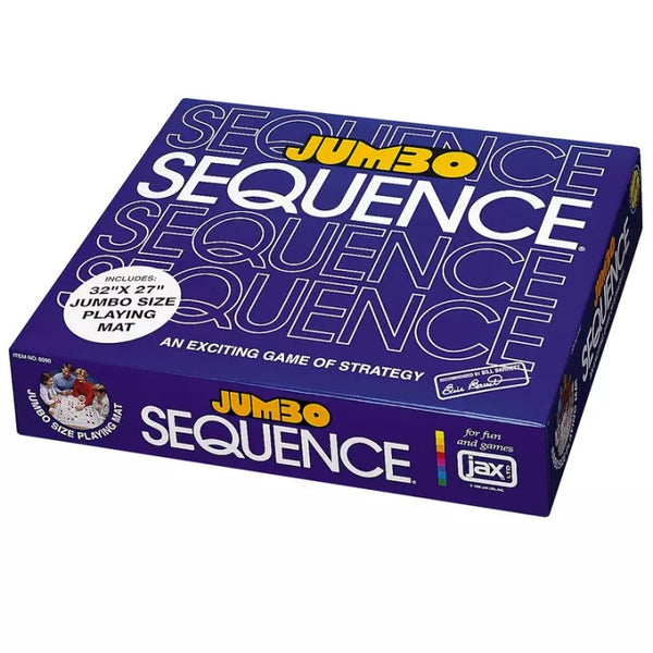 Jumbo SEQUENCE Mat Board Game: Deluxe Edition with Playing Chips - A Fun Family Toy for Parties