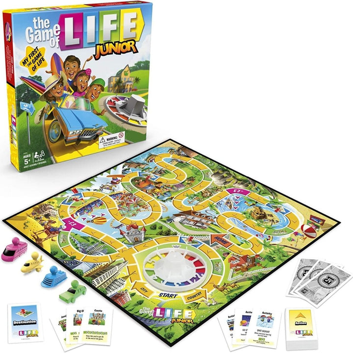 The Game of Life Junior Board Game | Family Vacation Edition waodeals
