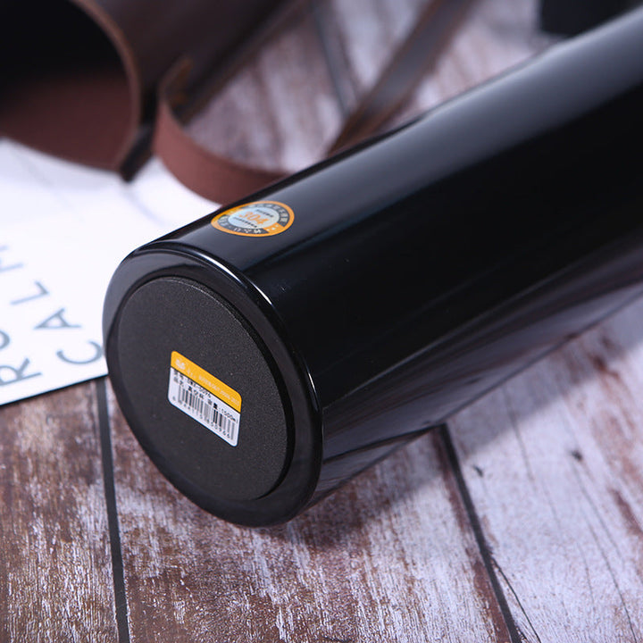 1500ml Stainless Steel Thermos Flask – Hot & Cold Vacuum Bottle with Leather Cover for Outdoor, Travel & Camping 🥤🌄🔥❄️ waodeals
