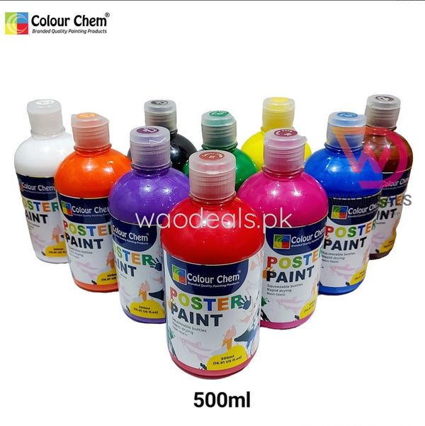 Colour Chem Brilliant Shades in Poster Paint 500ml (16.91 US fl.oz) - Explore and Choose Vibrant Hues