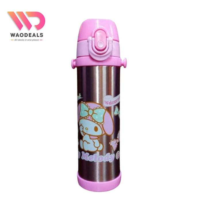 🎀 Disney Girls Melody Cartoon Stainless Steel Water Bottle | 500ml Double Wall Insulated 💧🐰 waodeals