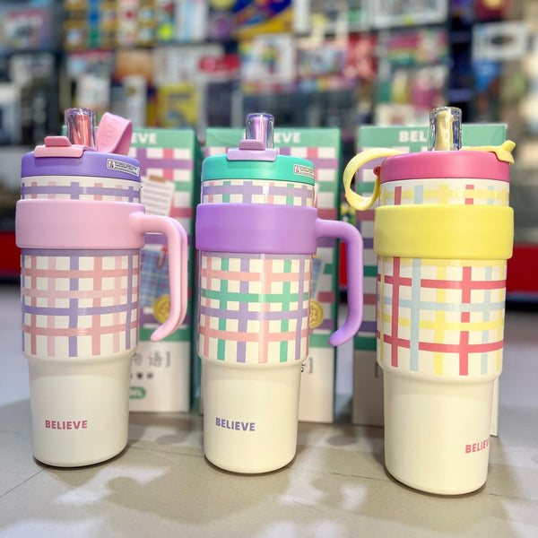 40oz Tumbler with Handle Lid Straw