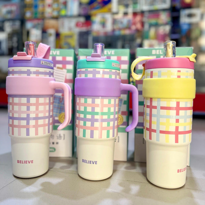 40oz Tumbler with Handle Lid Straw