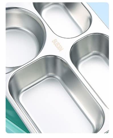 🍱 Stainless Steel Bento Lunch Box 4 Compartments | Insulated Tiffin Box with Spoon & Chopsticks waodeals