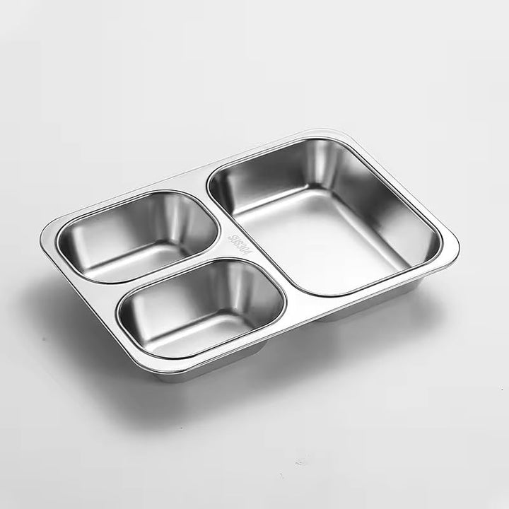 Stailess Steel- 3 Compartment Bento Lunch Box WaoDeals