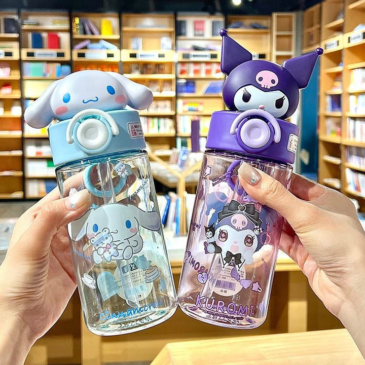 🎀 500ml Sanrio Premium Sipper Bottles with Cute Big Toppers BPA-Free Water Bottle for Kids waodeals