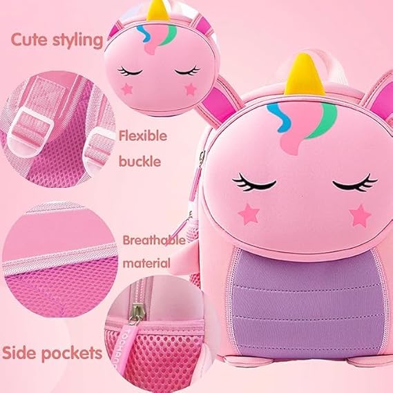 Unicorn Backpack for Girls – Lightweight Waterproof Nursery Bag for Toddlers 2-5 Years waodeals