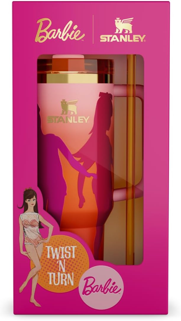 💖 Stanley Quencher H2.O FlowState™ 40oz – Barbie 60s Twist & Turn Edition 💦✨ waodeals