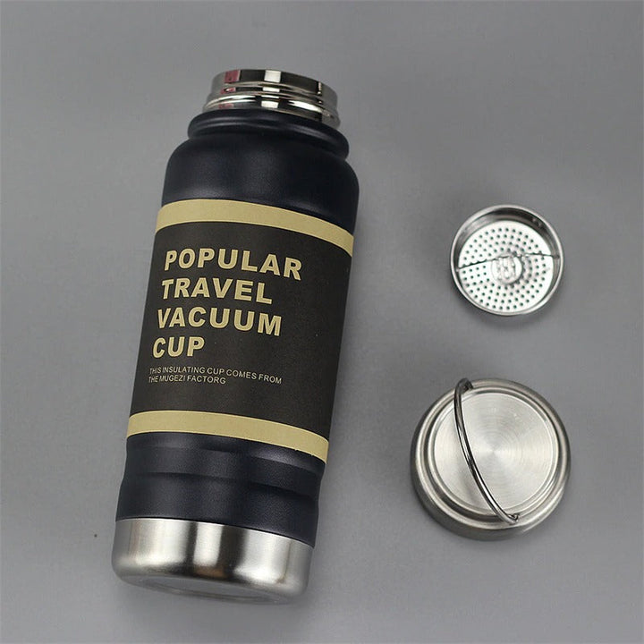 🥤 1000ml Stainless Steel Vacuum Flask | Insulated Travel Thermos Bottle | Leakproof Hot & Cold Water Mug WaoDeals