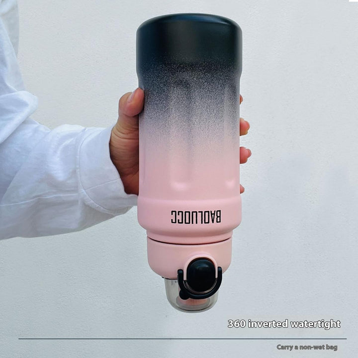 Stainless Steel 800ml Gradient Water Bottle – Vacuum Insulated, Portable Sports Flask waodeals