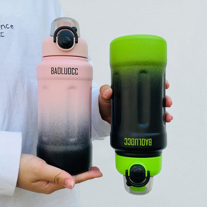 Stainless Steel 800ml Gradient Water Bottle – Vacuum Insulated, Portable Sports Flask waodeals