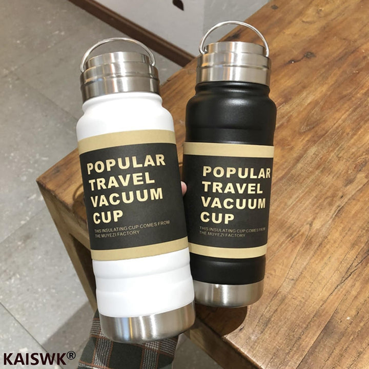 🥤 1000ml Stainless Steel Vacuum Flask | Insulated Travel Thermos Bottle | Leakproof Hot & Cold Water Mug WaoDeals