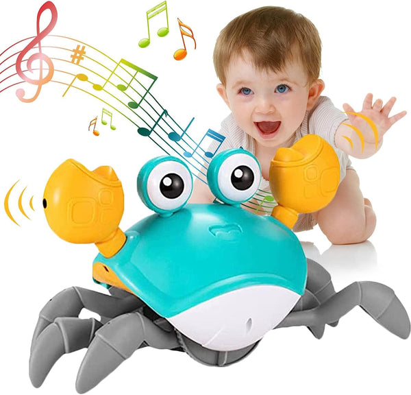 Sensor Activated Rechargeable Crawling Musical Crab Toy