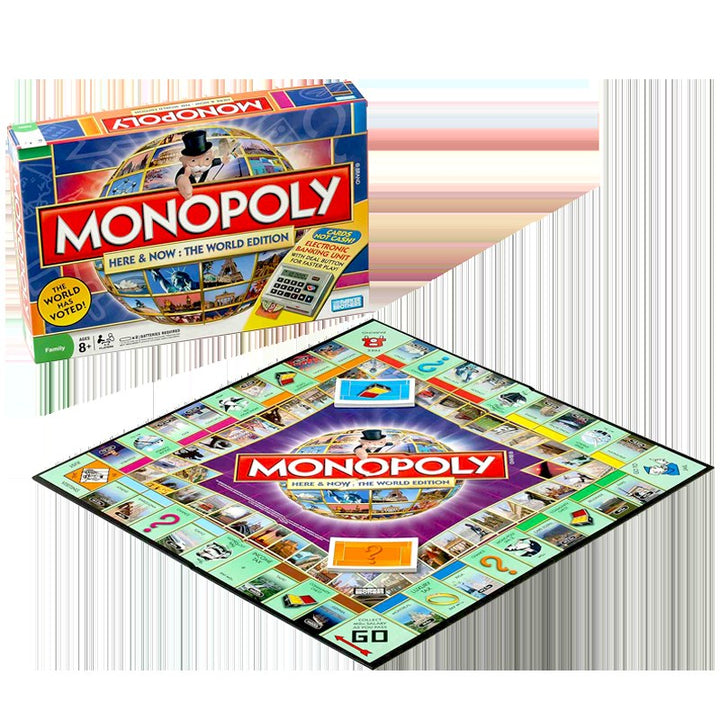 Monopoly Here & Now 🌍 World Edition Board Game – Electronic Banking, Global Fun! 🎲💳 waodeals