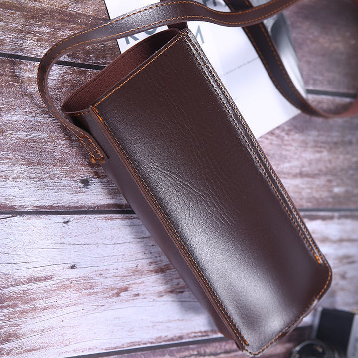 1500ml Stainless Steel Thermos Flask – Hot & Cold Vacuum Bottle with Leather Cover for Outdoor, Travel & Camping 🥤🌄🔥❄️ waodeals