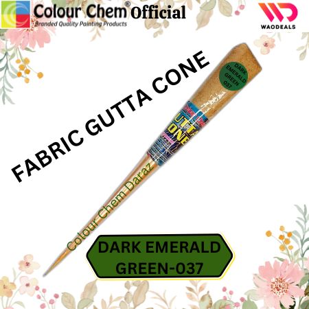 1Pc Colour Chem Fabric Gutta Cone – Premium Outliner for Textile Art on Silk, Cotton, Organza, All Fabrics & More waodeals
