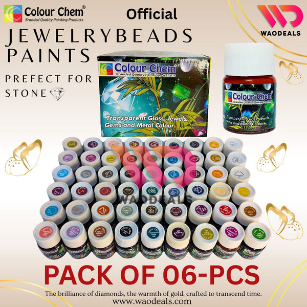 Colour Chem Transparent Glass Paint Set – Bottles for Kundan Jewellery, Glass Beads & Bridal Art 💎🎨🖌️👰‍♀️ waodeals