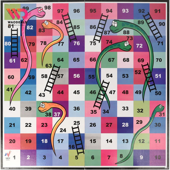 🎲 Classic 18" Ludo Board Game | Family Fun | 2–4 Players | Travel & Home Entertainment 🎯✨ waodeals