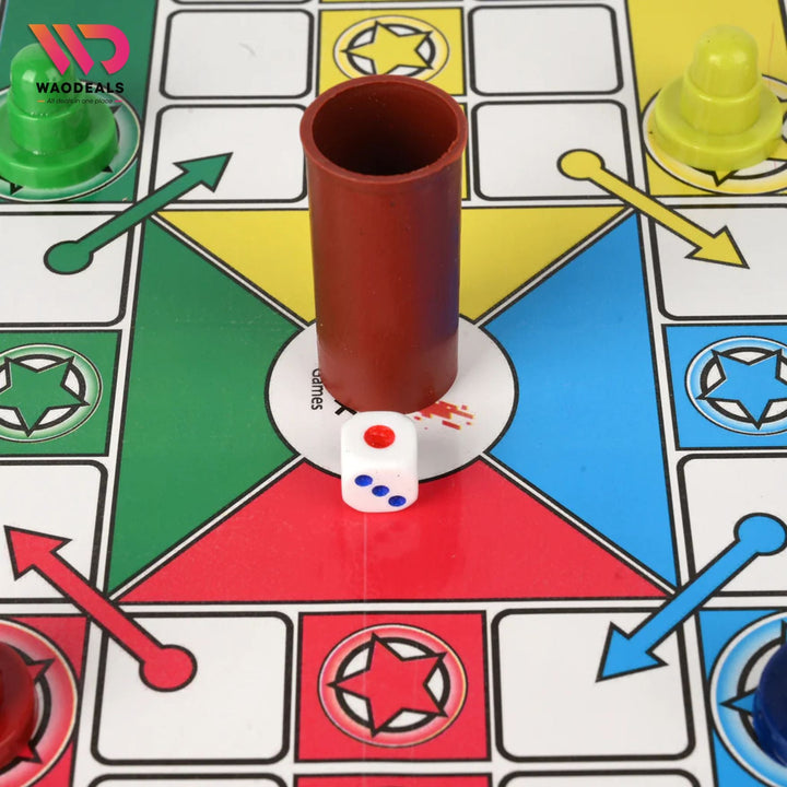 🎲 Classic 18" Ludo Board Game | Family Fun | 2–4 Players | Travel & Home Entertainment 🎯✨ waodeals