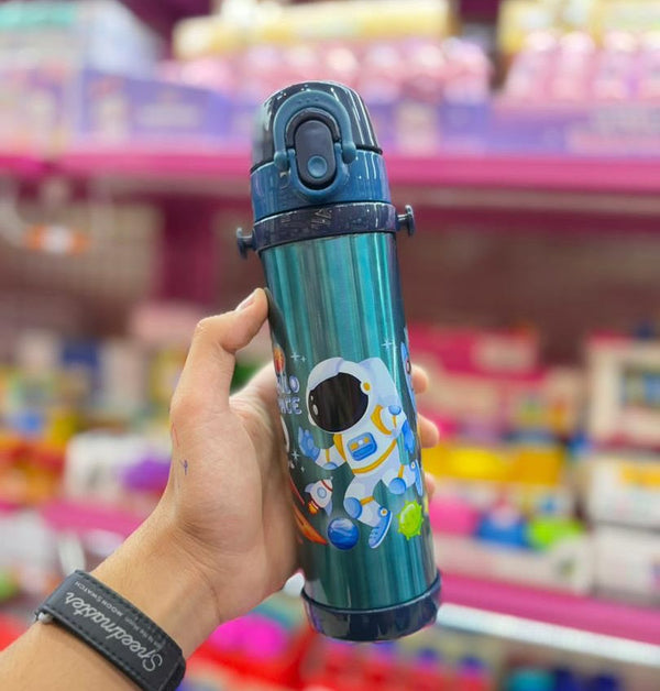 🧑🚀 Disney Astronaut Kids Stainless Steel Water Bottle 500ML | Double Wall Vacuum Flask With Straw💫✨ waodeals