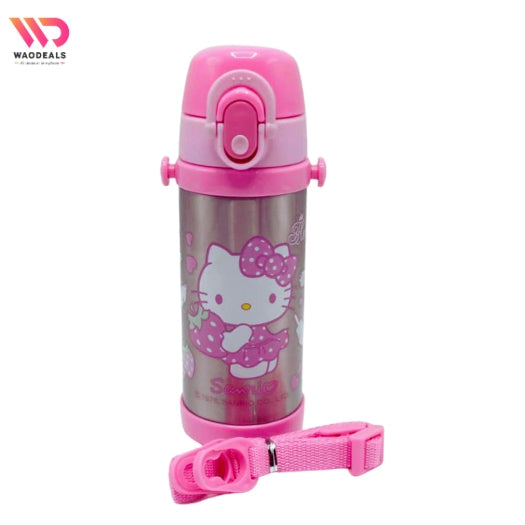 🎀 Disney Girls Hello Kitty Stainless Steel Water Bottle | Double Wall Insulated 350ml 💖 waodeals