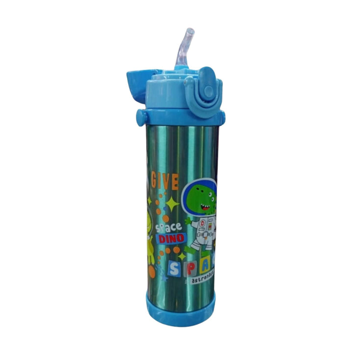 🦖🚀 Disney Kids Dino-Space Character Stainless Steel Water Bottle 500ML | Double Wall Vacuum Insulated Flask With Straw 🌟 waodeals