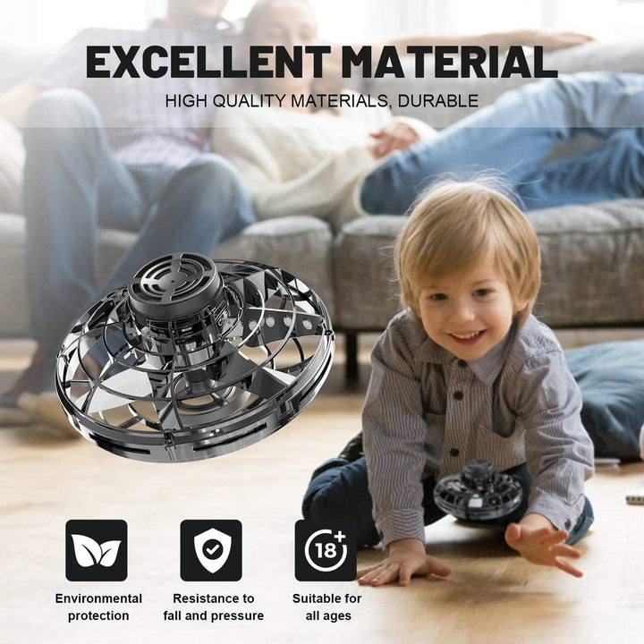 Flying Spinner Mini UFO Drone - Hand Controlled Boomerang Drone Toy – 360° Rotating Hand