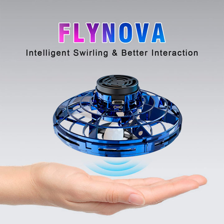 Flying Spinner Mini UFO Drone - Hand Controlled Boomerang Drone Toy – 360° Rotating Hand Controlled