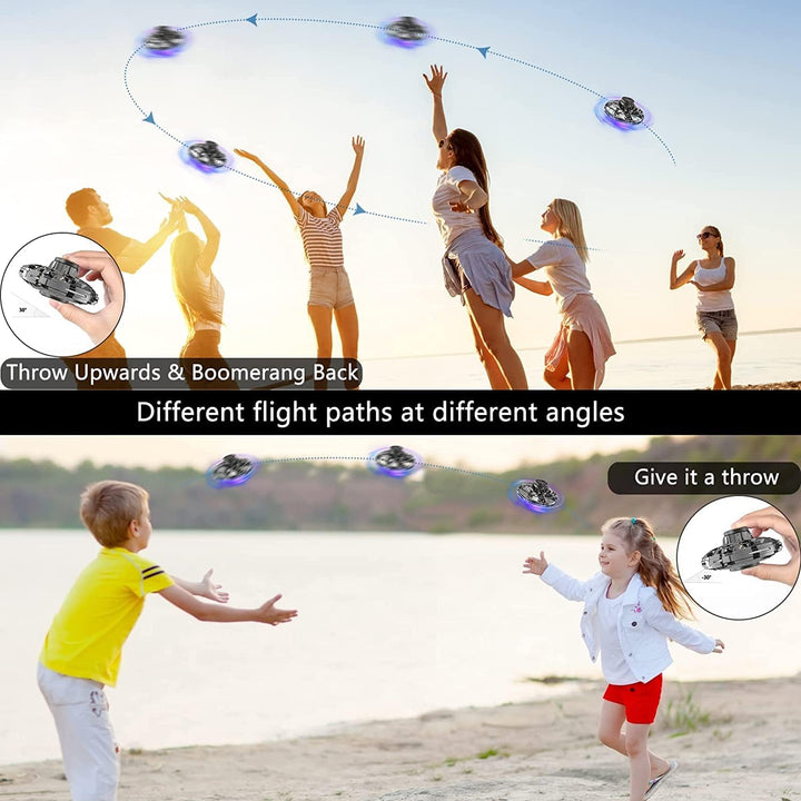 Flying Spinner Mini UFO Drone, Ifly Spinner Fly UFO Flying Fidget Spinner, iFly Hand Controlled Boomerang Drone Cool Toys Gifts for 8 9 10+ Year Old Boys Girls Teens Indoor Outdoor