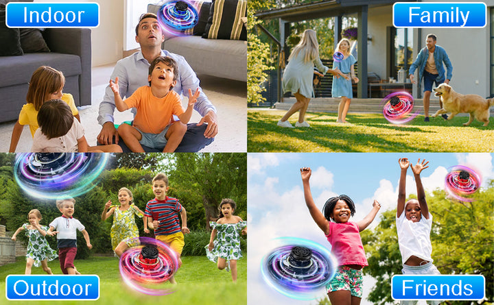 Flying Spinner Drone, Ifly Spinner Fly UFO Flying Fidget Spinner, iFly Hand Controlled Boomerang Drone Cool Toys Gifts for 8