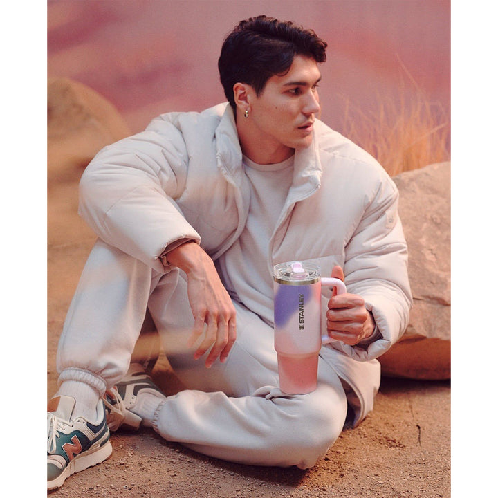 The New Frequency Quencher ProTour Flip Straw Tumbler | 40 OZ - Rose Petal Motion