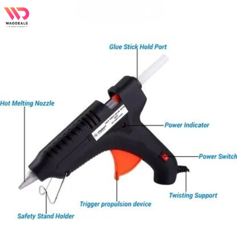 HL-D60W Hot Melt Glue Gun 60W | Heavy-Duty Hot Glue Gun for DIY, Arts & Crafts | Fast Heating Craft Repair Tool waodeals