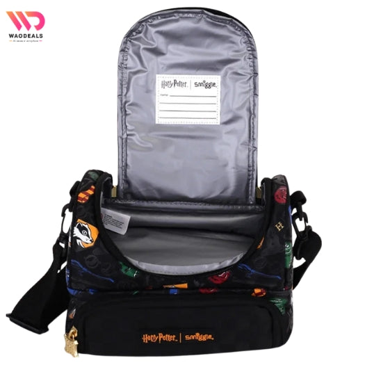Harry Potter Double Compartment Lunchbox Bag With Strap | Smiggle Harry Potter Lunch Bag waodeals