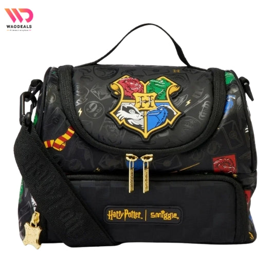 Harry Potter Double Compartment Lunchbox Bag With Strap | Smiggle Harry Potter Lunch Bag waodeals