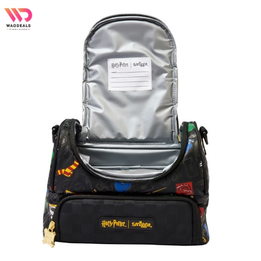 Harry Potter Double Compartment Lunchbox Bag With Strap | Smiggle Harry Potter Lunch Bag waodeals
