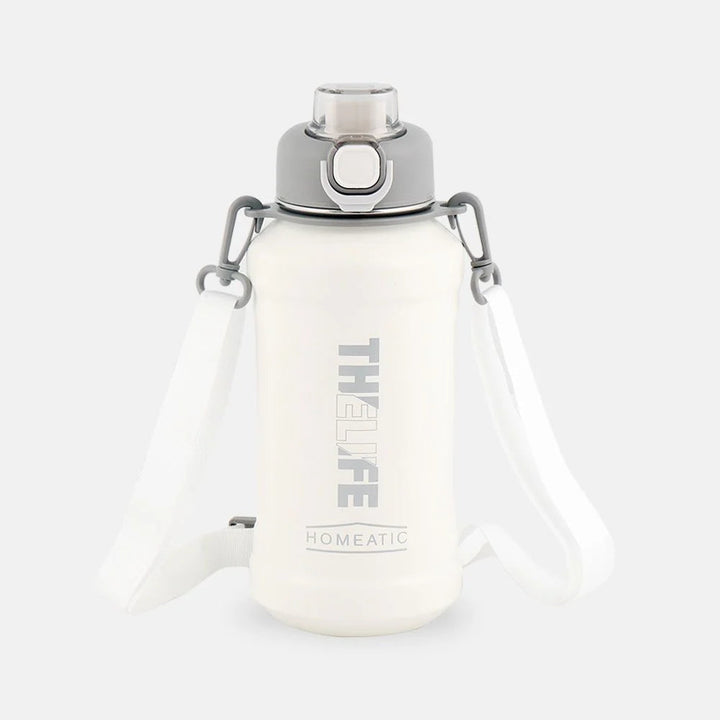 Homeatic Stainless Steel Water Bottle 1000ml – Double Wall Vacuum Insulated Sports & Travel Flask with Leak-Proof Lid 🚰 waodeals