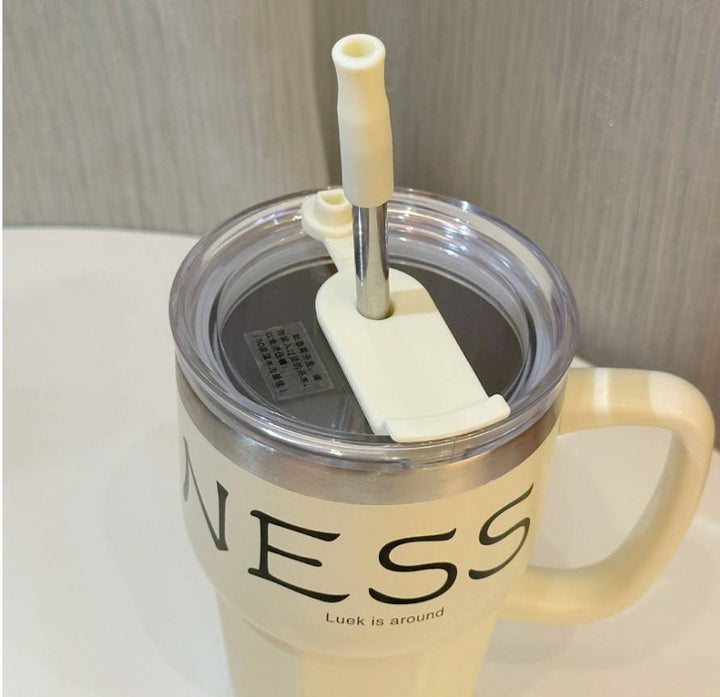 600ml Insulated Coffee Mug Tumbler with Handle | Stainless Steel Travel Mug waodeals