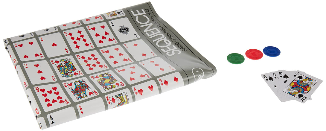Jumbo SEQUENCE Mat Board Game Deluxe Edition with Playing Chips-Fun Fa ...