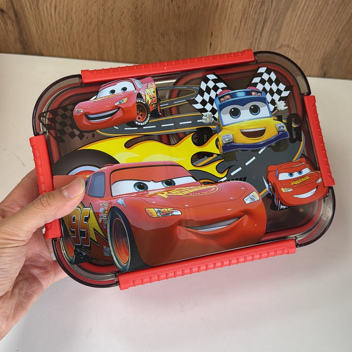 🍱✨ Kids Characters 3-Compartment Stainless Steel Bento Lunch Box with Spoon & Fork | Leak-Proof Cartoon Design 🦄🎒 waodeals