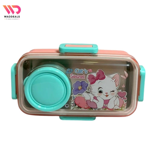 🐱 Kitty Stainless Steel Lunch Box | Leak-Proof Bento Box for Kids 🍱💖 waodeals