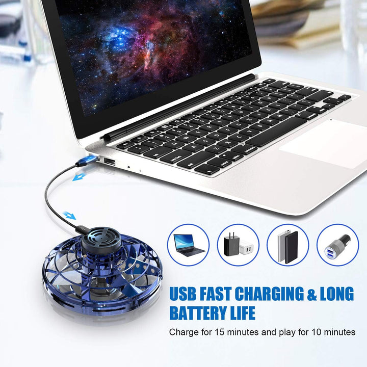 Mini UFO Drone, Ifly Spinner Fly UFO Flying Fidget Spinner, iFly Hand Controlled Boomerang Drone Cool Toys Gifts for 8 9 10+ Year Old Boys Girls Teens Indoor Outdoor Toys.
