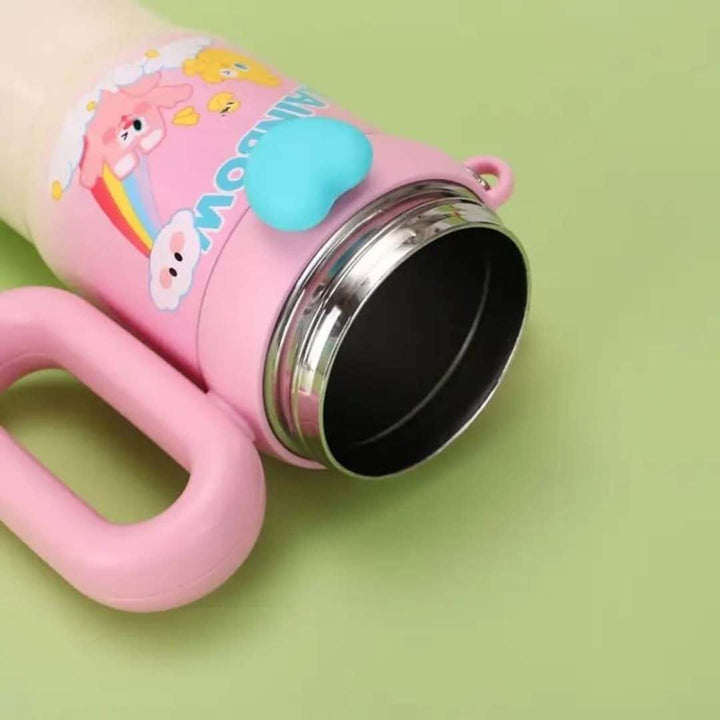 Rainbow Magic 850ml Stainless Steel Tumbler Cup – Cute Cartoon Sipper for Kids & Teens 🌈✅🎀 waodeals