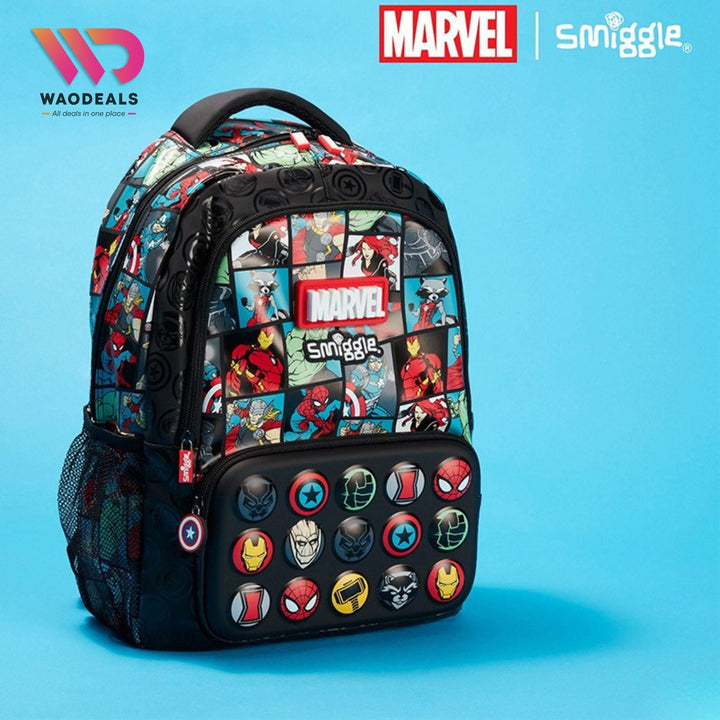🕷️Original Smiggle 17 Inch Marvel Classic Backpack for Boys | Smiggle School Bag | Marvel Spider-Man 🎒✨ waodeals