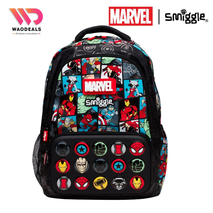 🕷️Original Smiggle 17 Inch Marvel Classic Backpack for Boys | Smiggle School Bag | Marvel Spider-Man 🎒✨ waodeals