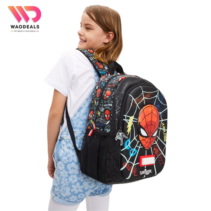 🕷️ Original Smiggle 17 Inch Spider-Man Classic Backpack For Boys Marvel School Bag Fun Fair Bagpack🎒✨ waodeals
